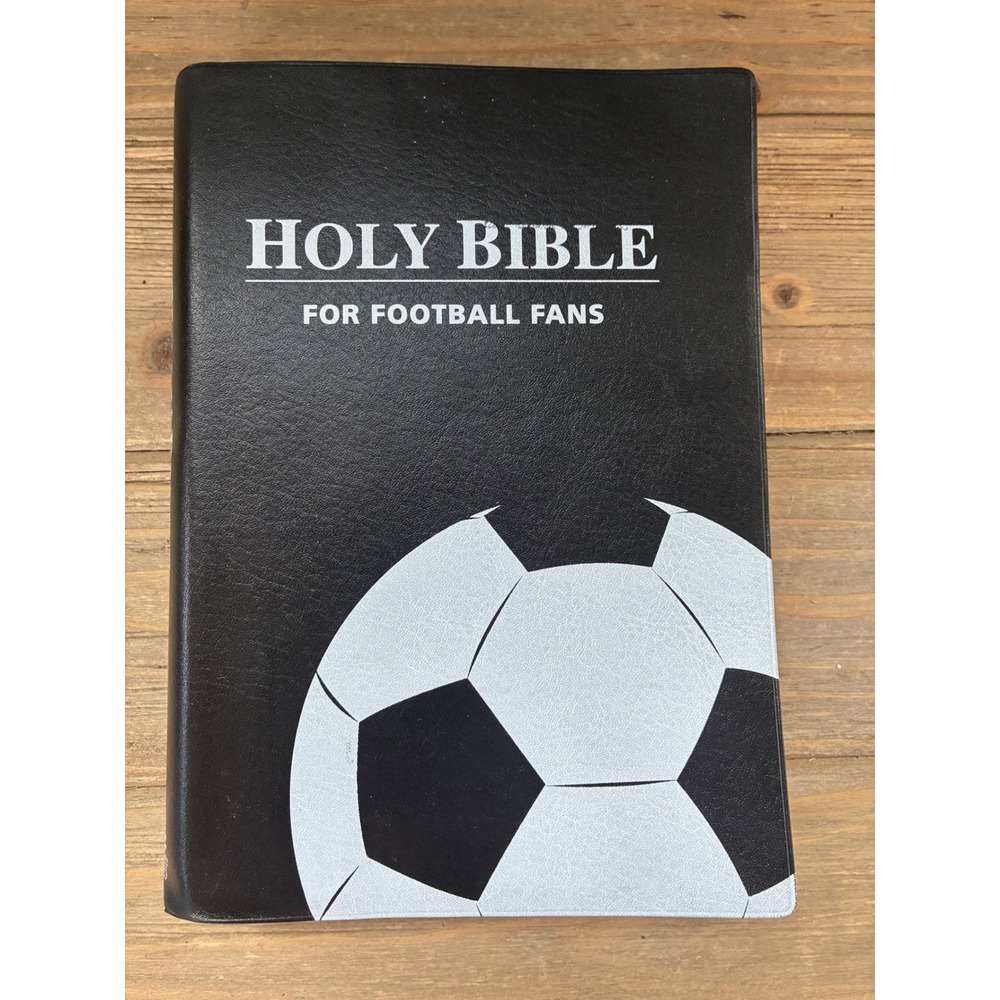 Holy Bible for Football Fans Soccer Edition Black Faux‎ Leather